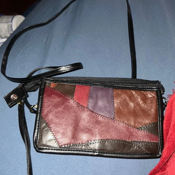 Vintage Patchwork Leather Crossbody Bag - Picture 3 of 13
